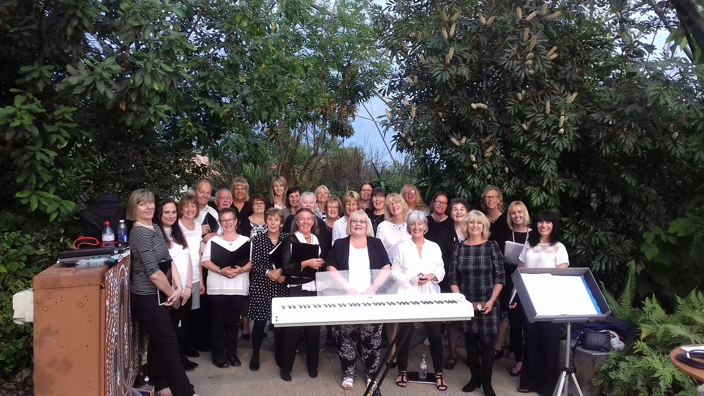 Roseland and Indian Queens Community Choirs singing at The Eden Project